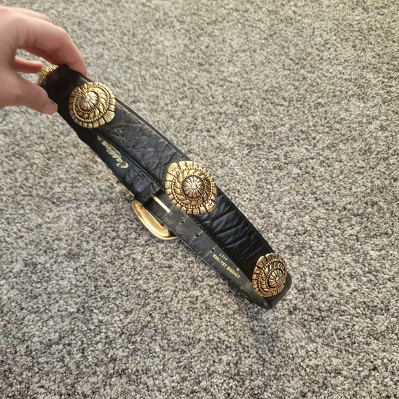 Vintage Black and Gold Women's Belt - Picture 6 of 16